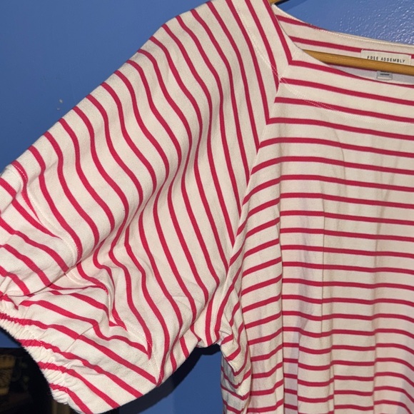 💓🤍🎈💭Chic Striped Blouse with Puff Sleeves - Picture 5 of 12